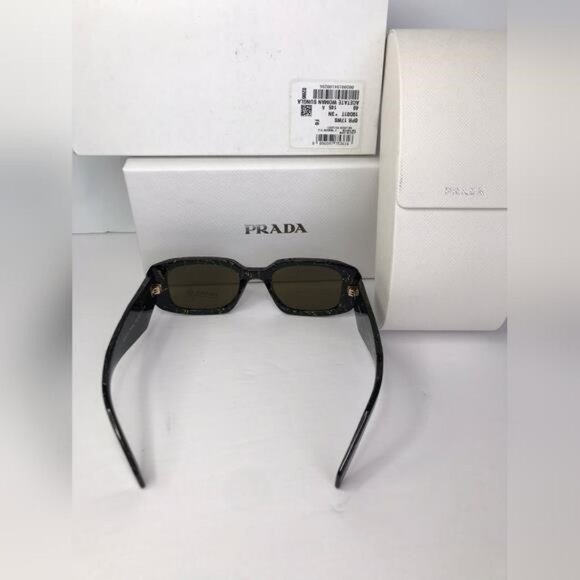 Prada Black Marble Effect Sunglasses main image 6
